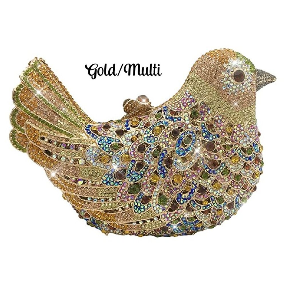 NWT Sparkling Bling Swarovski Crystal Rhinestone Bird Clutch Purse + FRE… - Picture 15 of 17